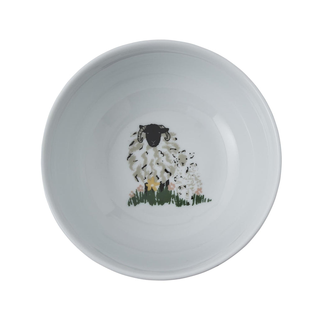 Lot de 4 bols en porcelaine Woolly Sheep, blancs