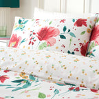 Parure de lit à motif coquelicot abstrait rouge