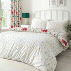 Parure de lit à motif coquelicot abstrait rouge