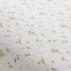 Drap-housse blanc abstrait à motif coquelicot, 28 cm