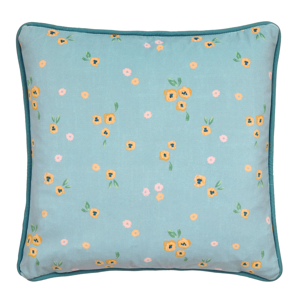 Coussin abstrait Coquelicot rouge 43 x 43 cm