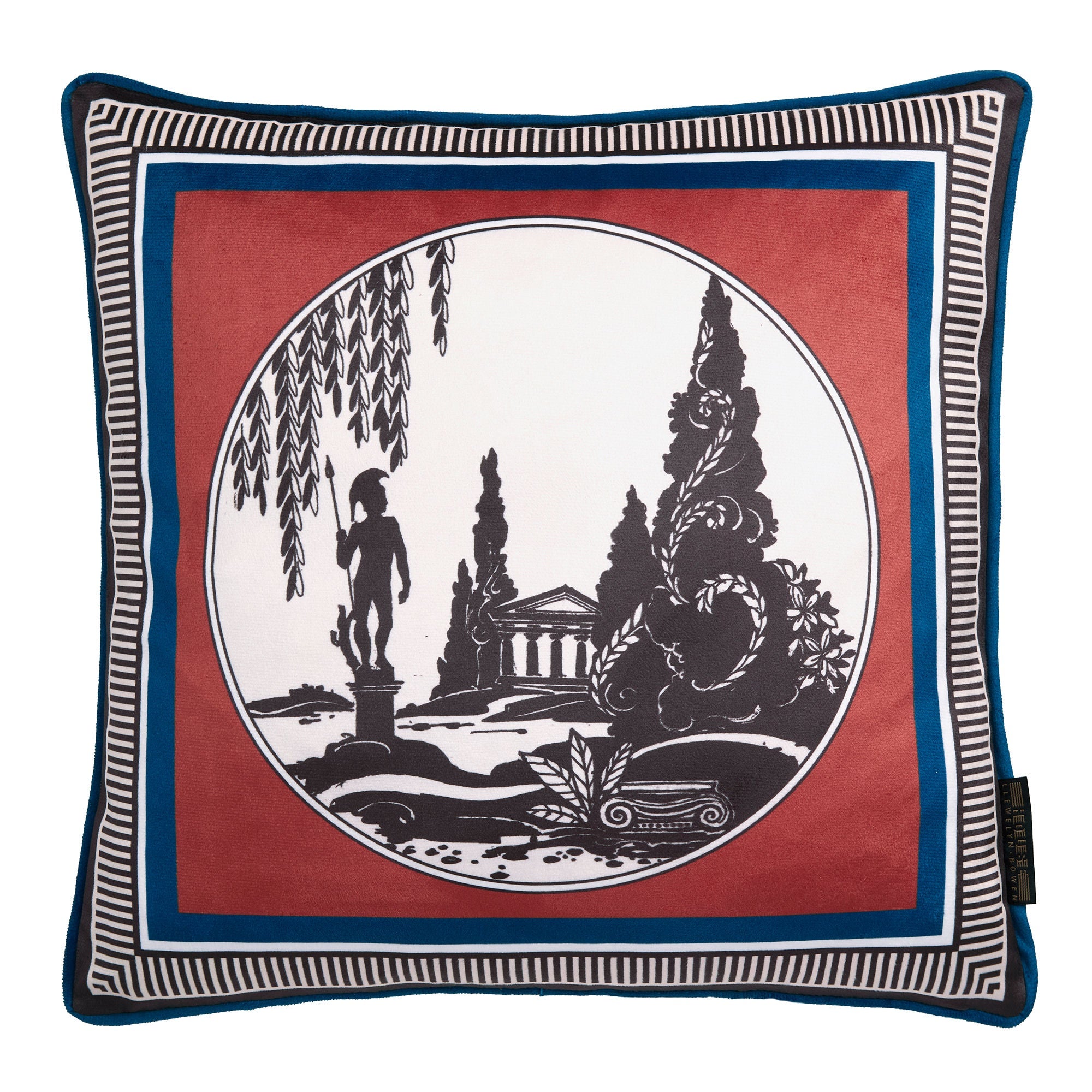 Coussin Arcadia rouge 43 x 43 cm
