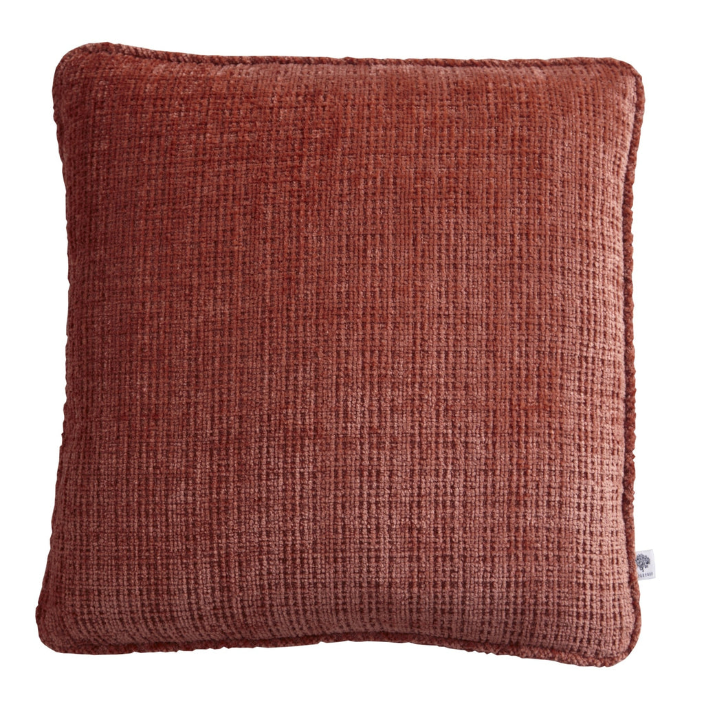 Coussin Alba couleur terre cuite 43 x 43 cm