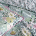 Parure de lit à motif floral abstrait vert