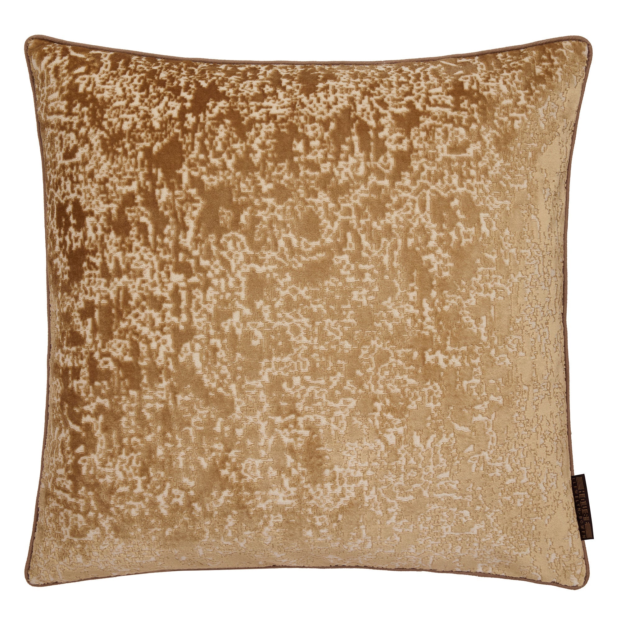Coussin Atlas doré 55 x 55 cm