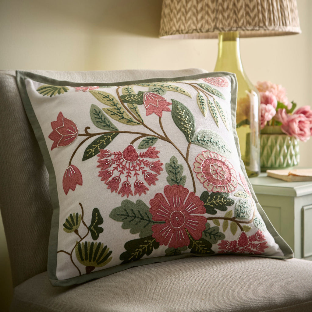 Coussin Aurelia vert 43 x 43 cm