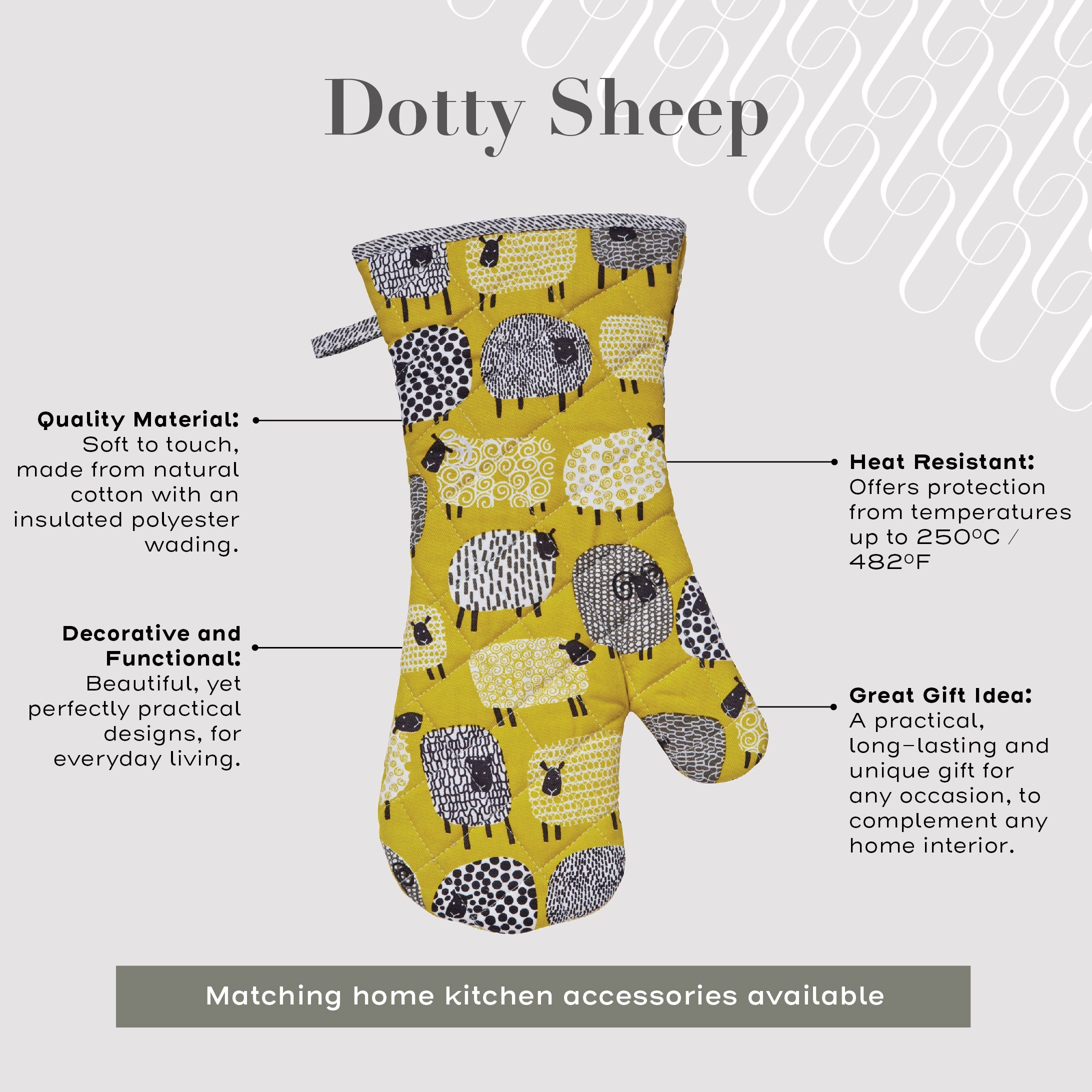 Gant de cuisine Dotty Sheep Gauntlet jaune