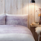 Parure de lit à rayures Anson couleur mauve