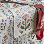 Tablier bohème fleuri en coton multicolore