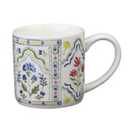 Mug en porcelaine fine à motif floral bohème multicolore