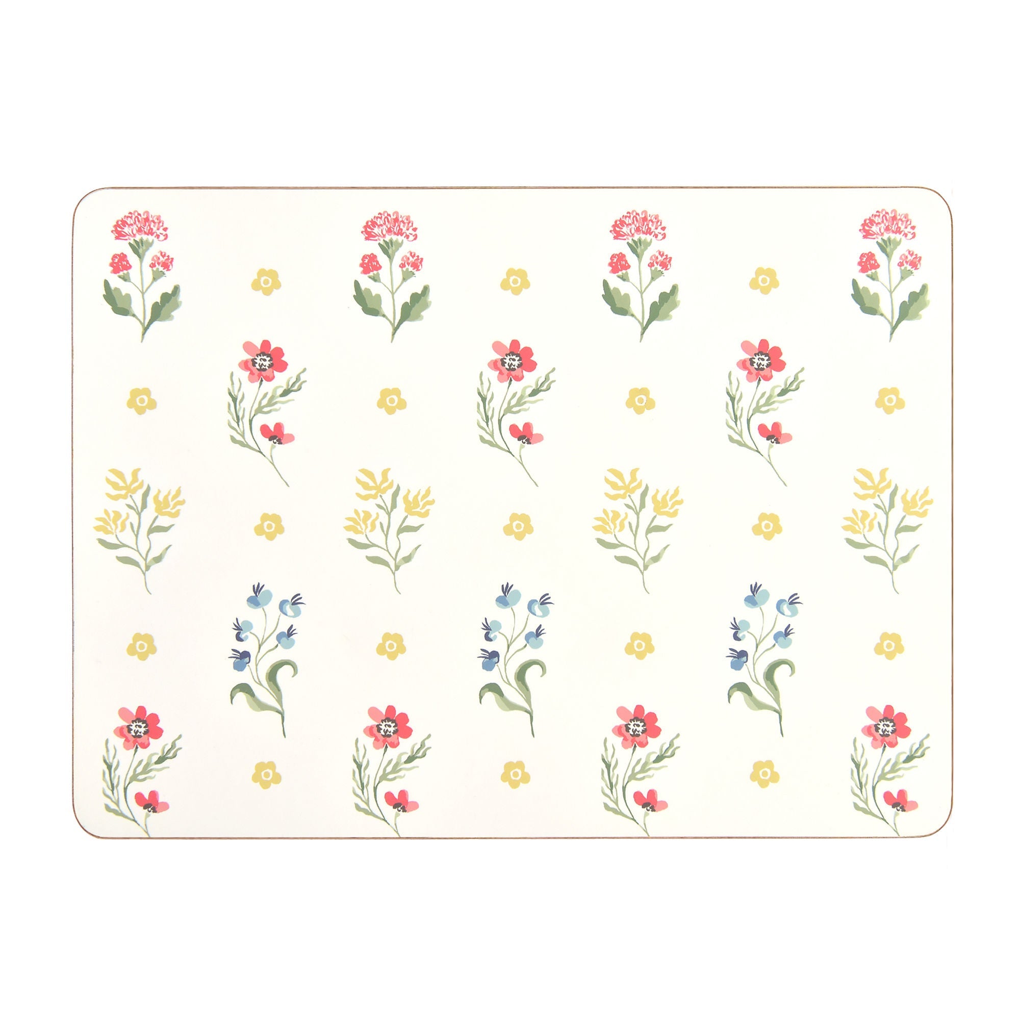 Lot de 4 sets de table bohèmes à motifs floraux multicolores