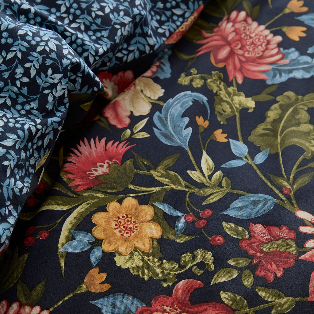 Couvre-lit orné de bijoux bleu marine 200 x 230 cm