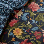 Couvre-lit orné de bijoux bleu marine 200 x 230 cm