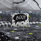 Coussin Boo Halloween noir 43 x 43 cm