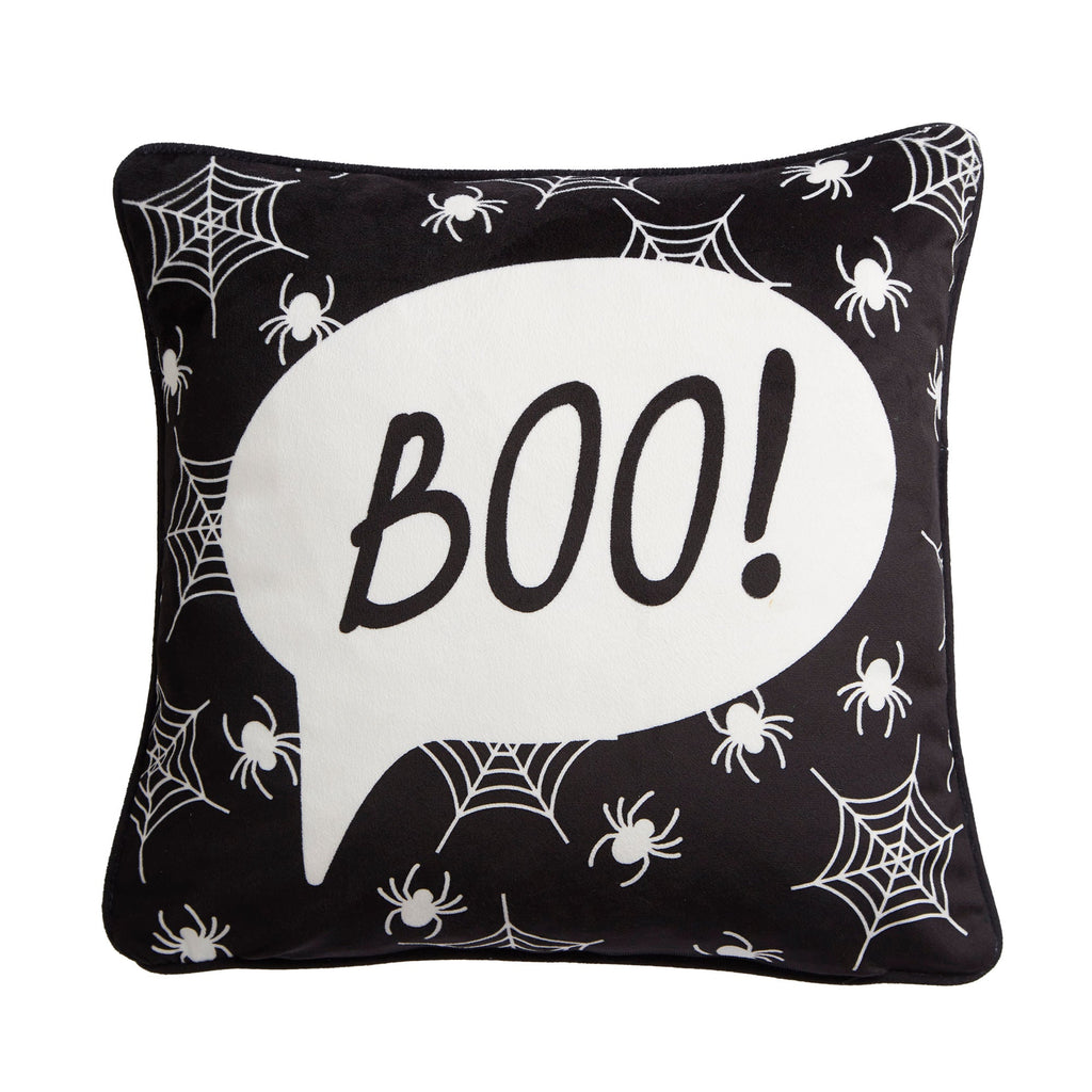 Coussin Boo Halloween noir 43 x 43 cm