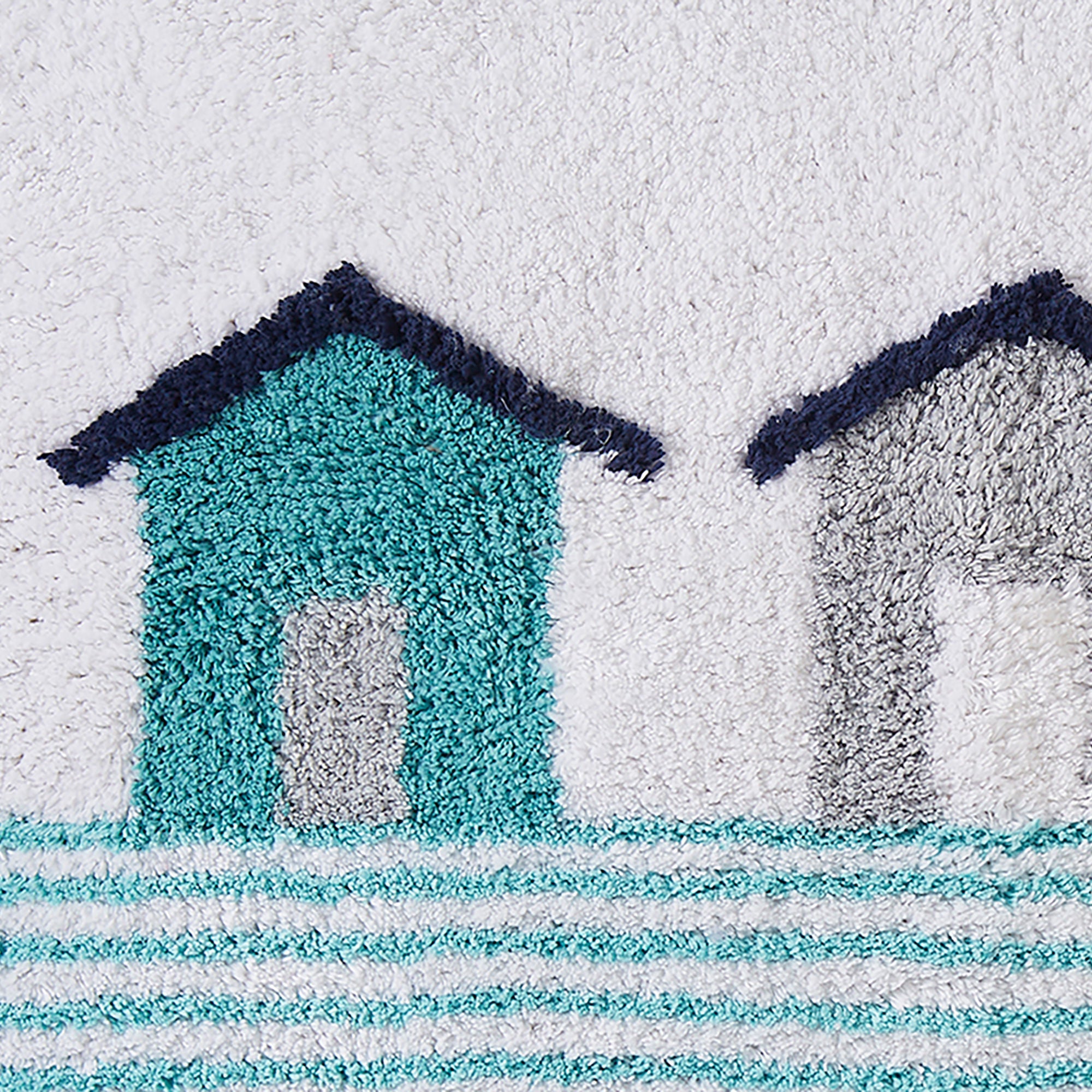 Tapis de bain cabanes de plage bleu 50 x 80 cm