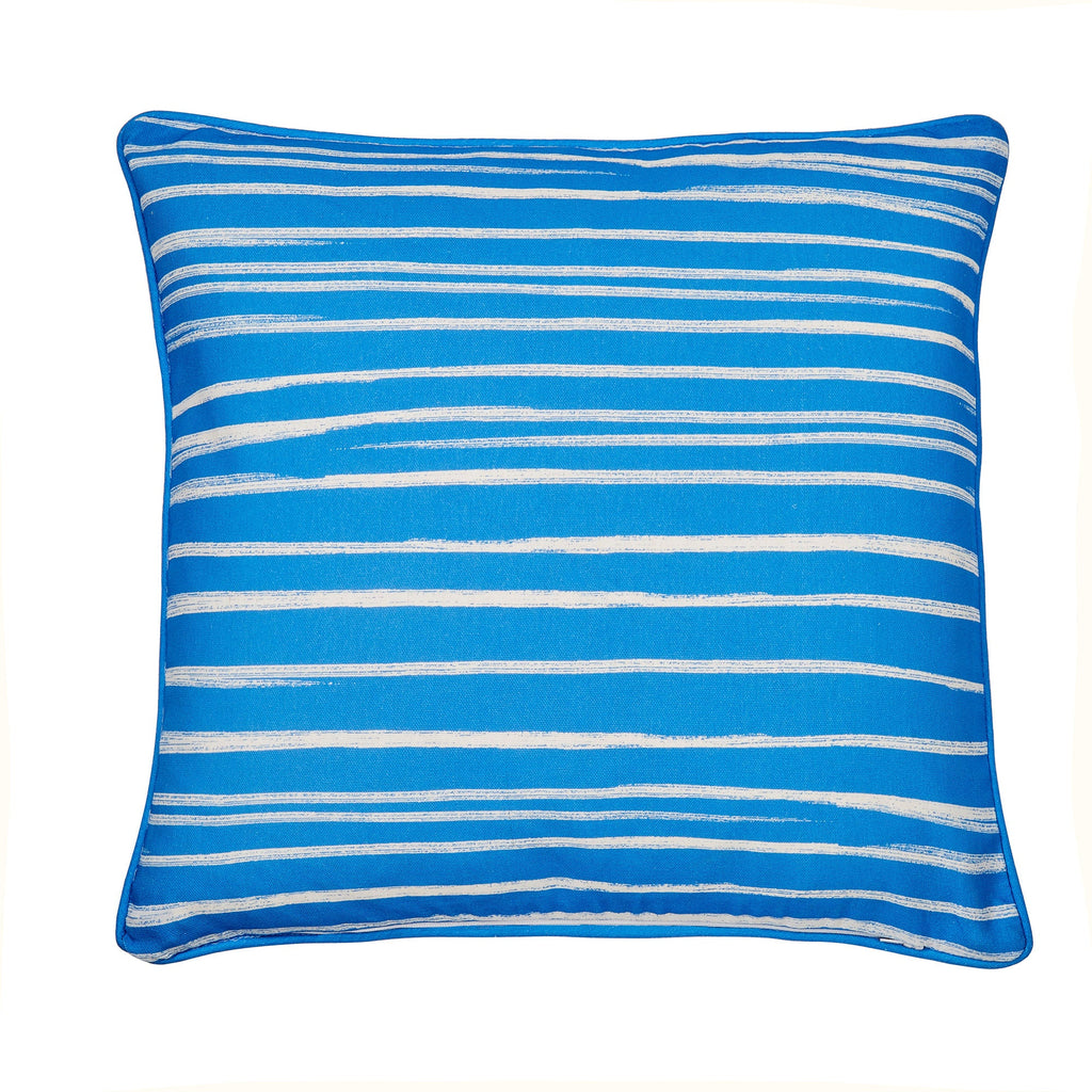 Coussin d'extérieur Beach Huts bleu 43 x 43 cm