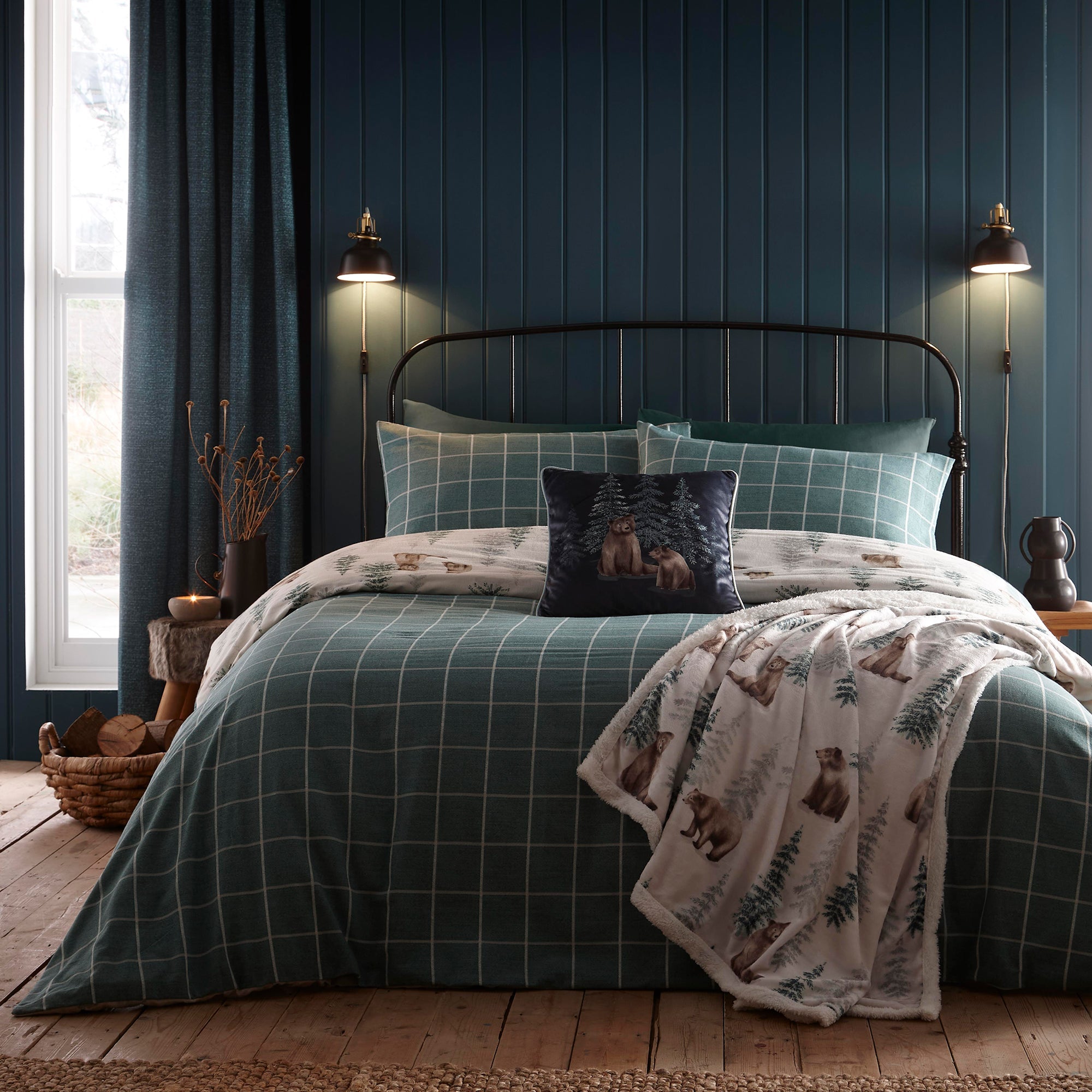 Parure de lit Bear Walks en coloris naturel