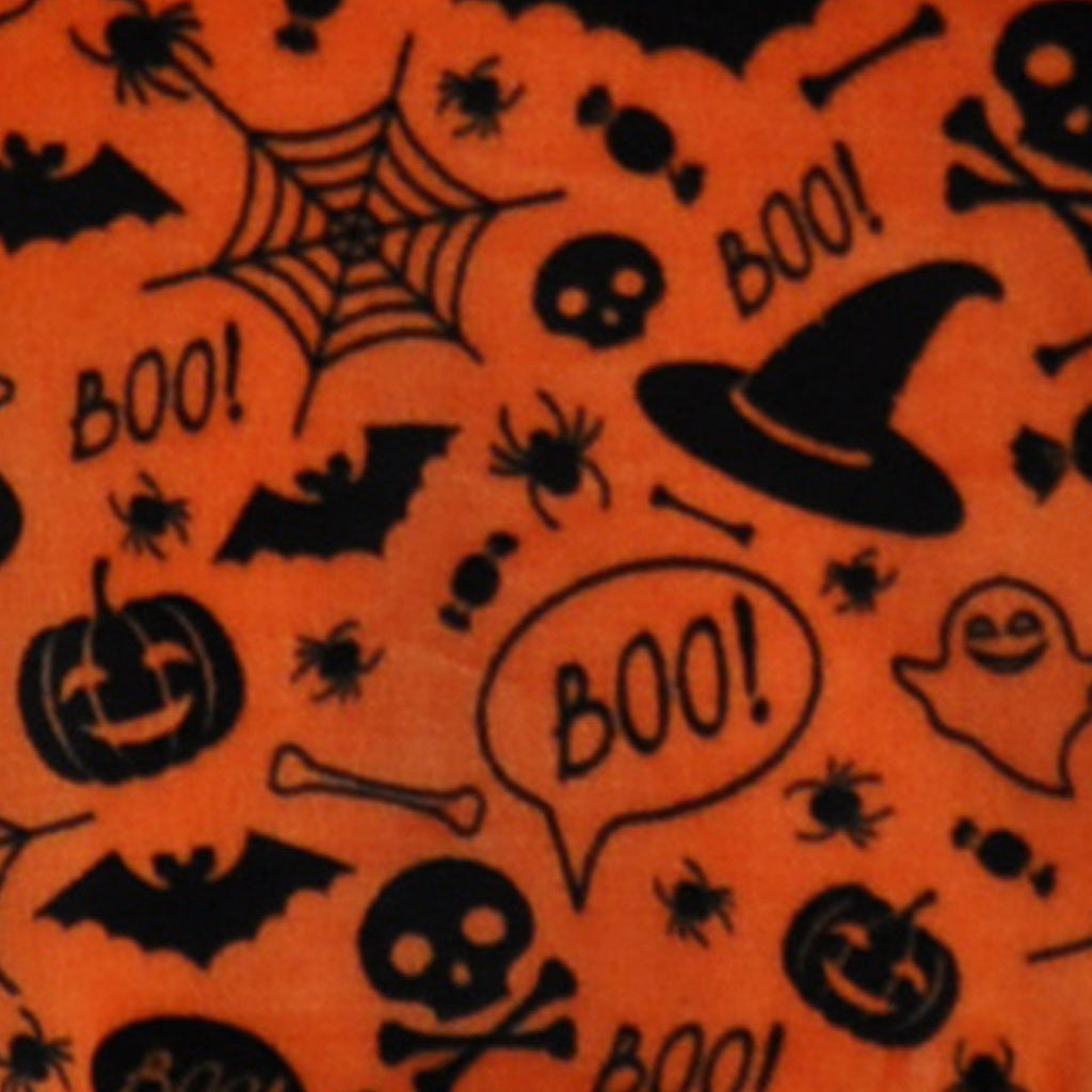 Plaid Boo Halloween orange 120 x 150 cm