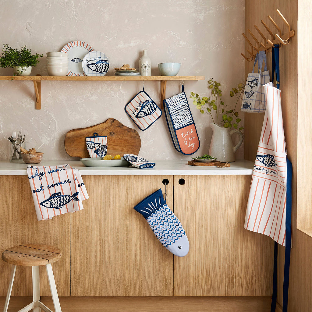 Gants de cuisine pour micro-ondes Catch of the Day, paire multicolore