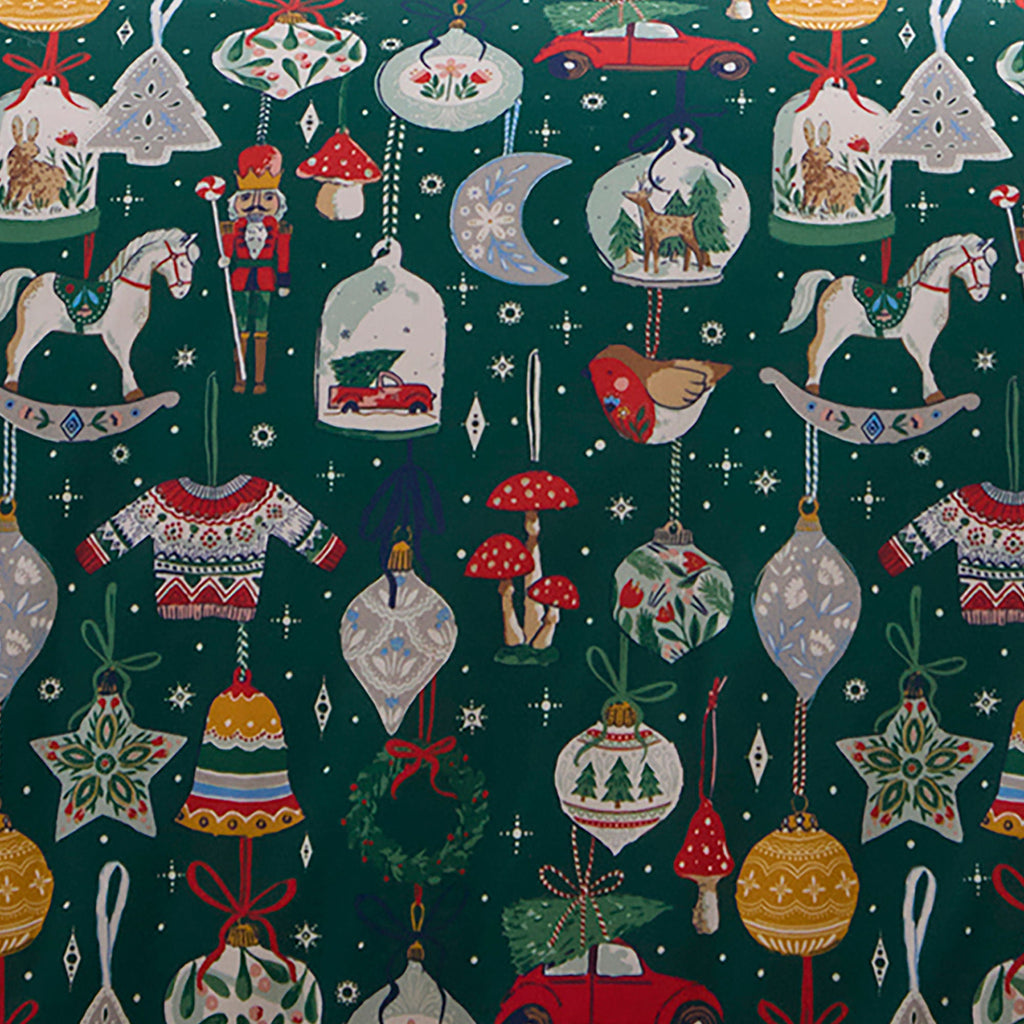 Parure de lit verte à motifs de Noël