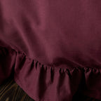 Parure de lit à volants Cassia couleur baie