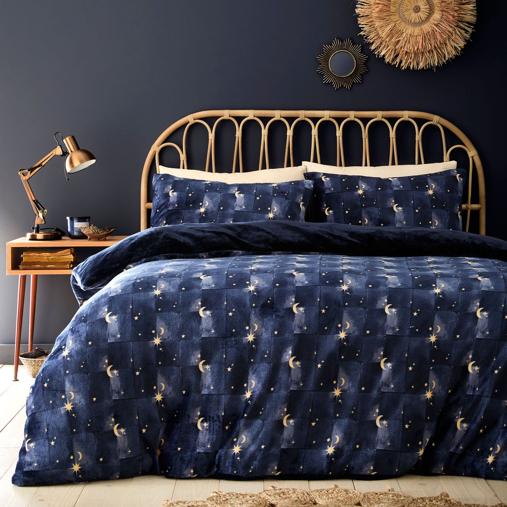 Parure de lit Cosmic Star bleu marine
