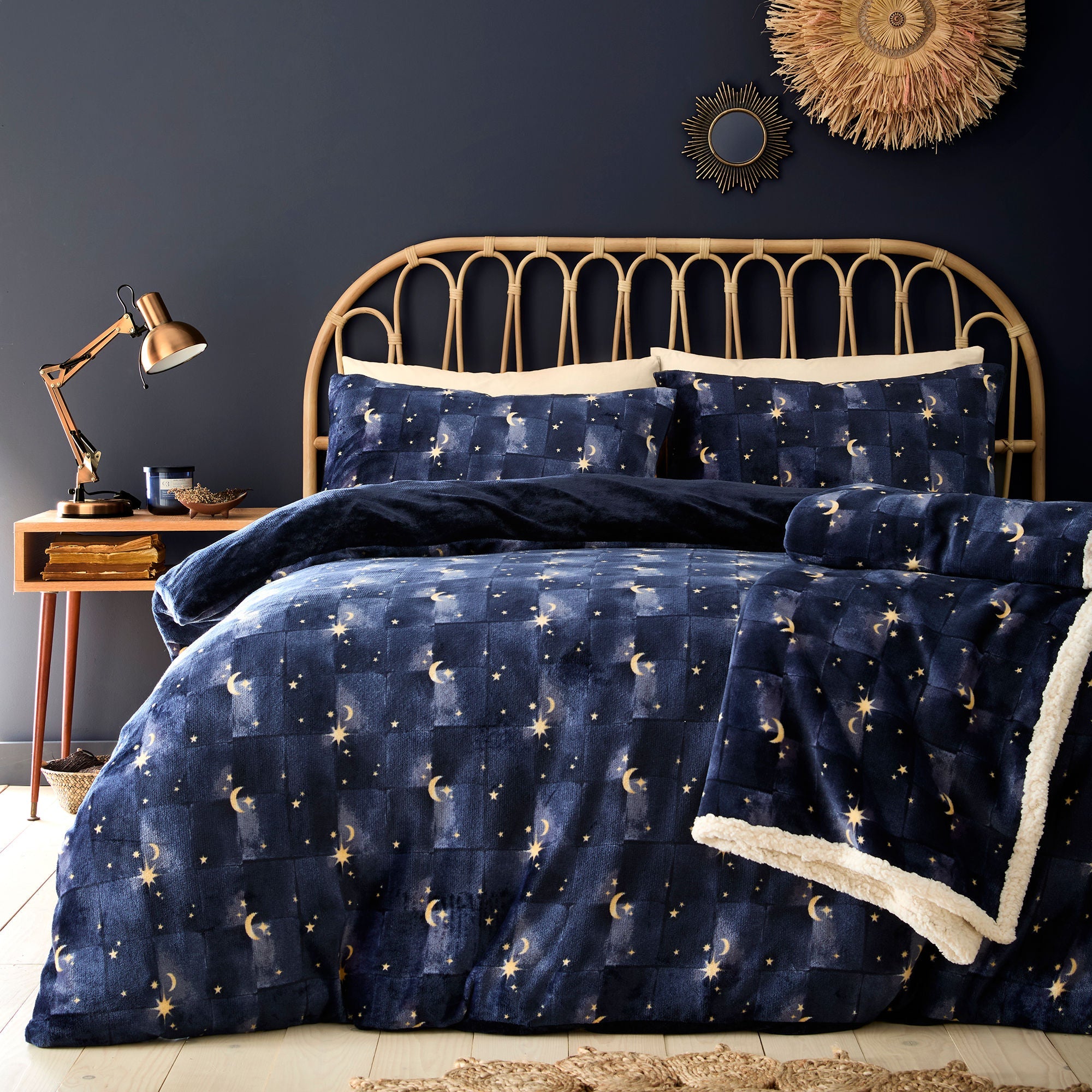 Parure de lit Cosmic Star bleu marine