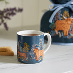 Mug en porcelaine fine Connie la vache, bleu marine