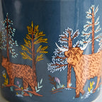 Mug en porcelaine fine Connie la vache, bleu marine