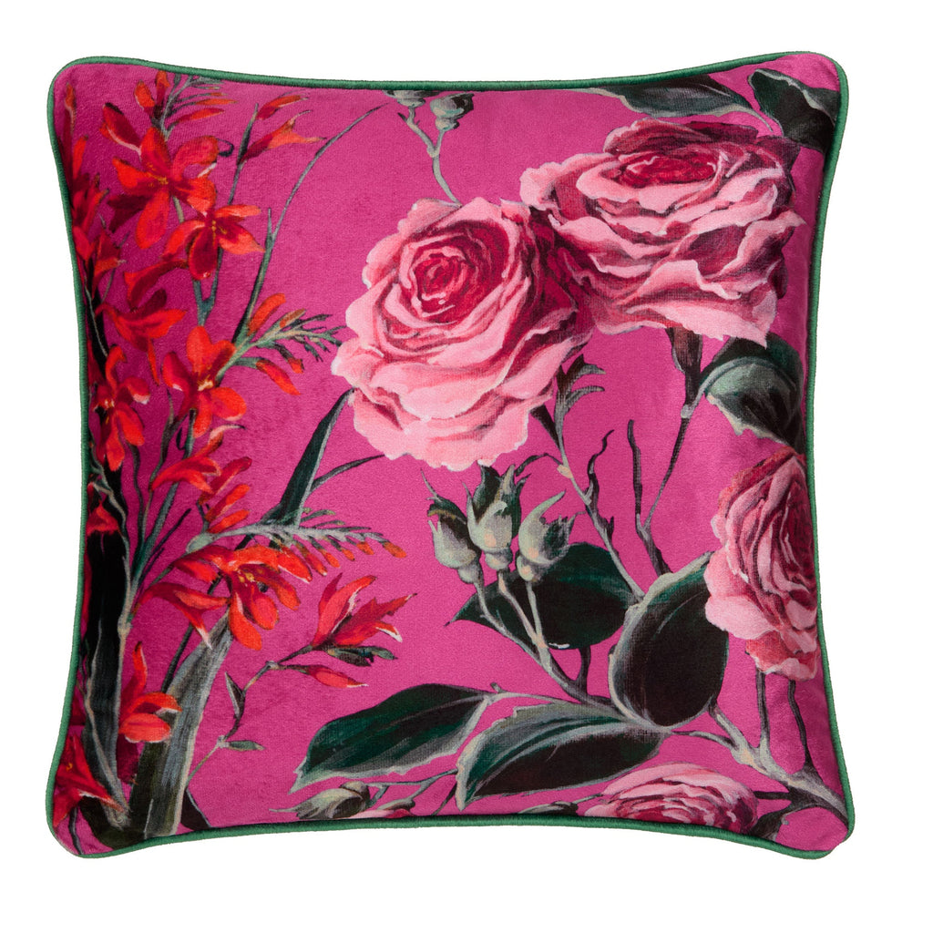 Coussin Cotswold Fantasia Dawn rose 43 x 43 cm