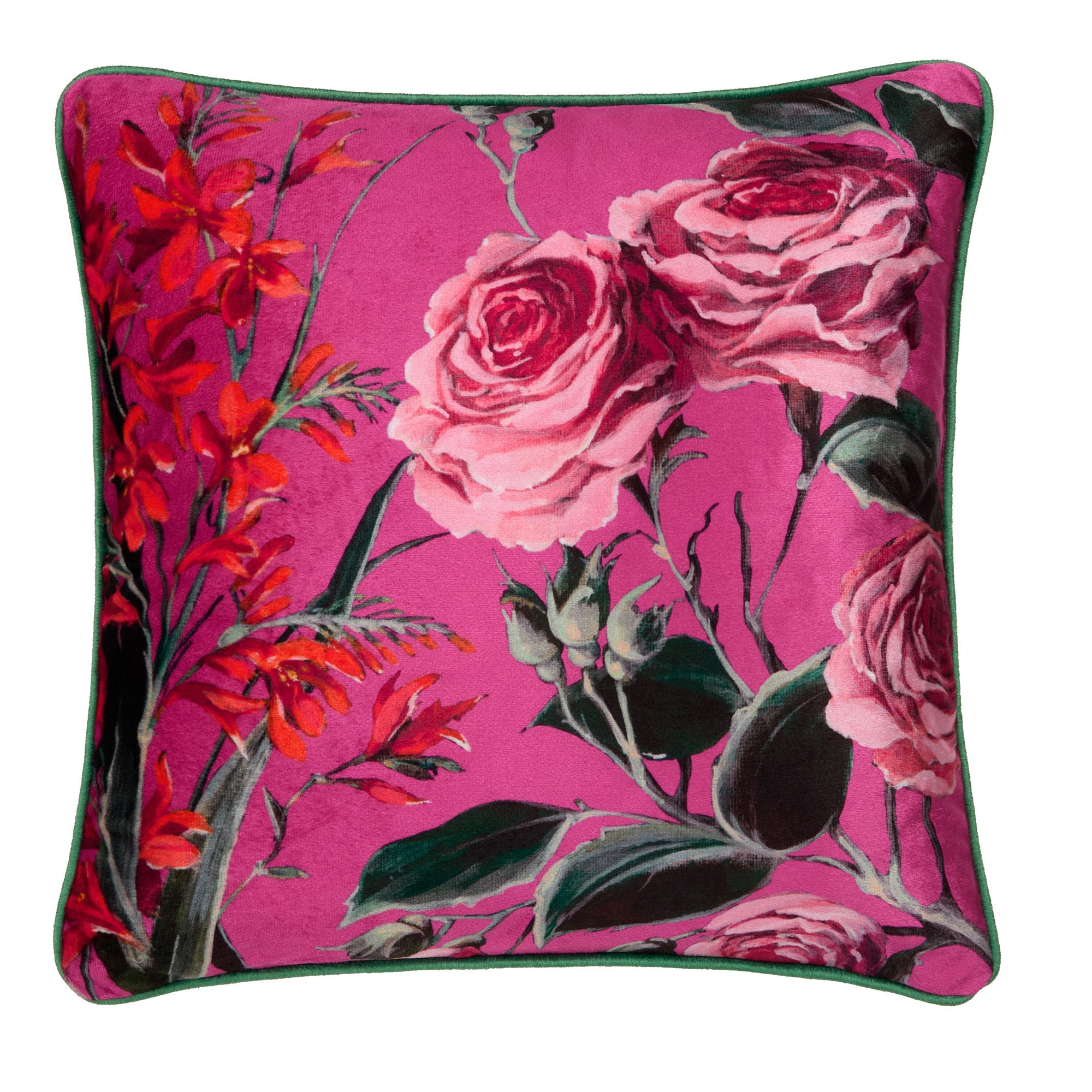 Coussin Cotswold Fantasia Dawn rose 43 x 43 cm