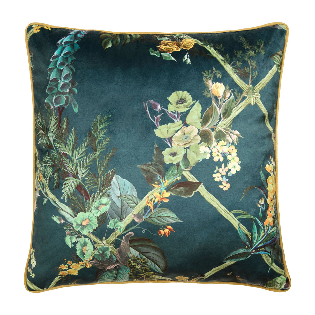 Coussin Cotswold Fantasia Dawn vert 55 x 55 cm