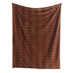 Plaid Cosy Diamond couleur chocolat 150 x 200 cm