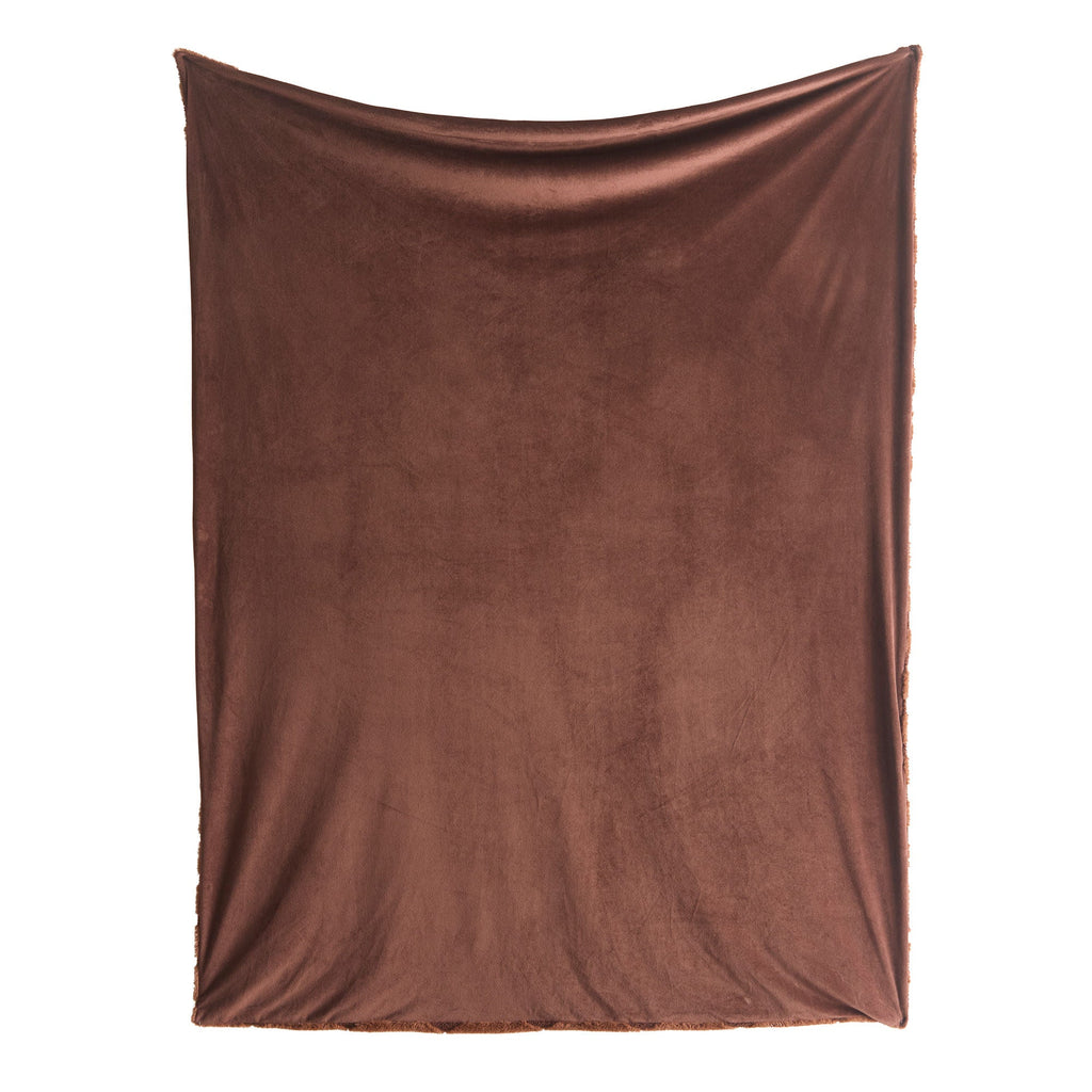 Plaid Cosy Diamond couleur chocolat 150 x 200 cm