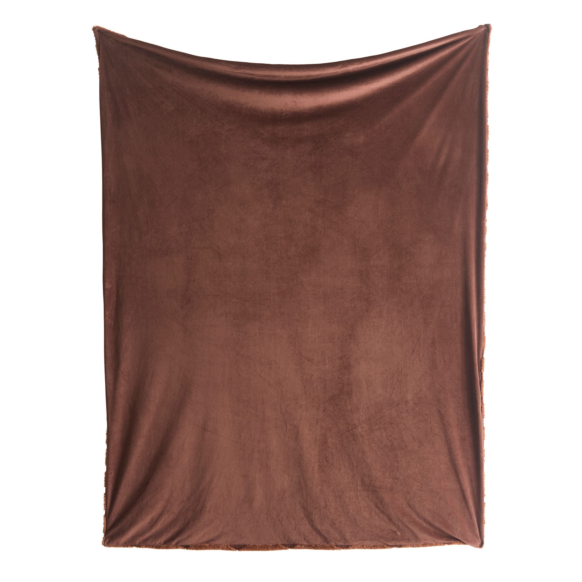 Plaid Cosy Diamond couleur chocolat 150 x 200 cm