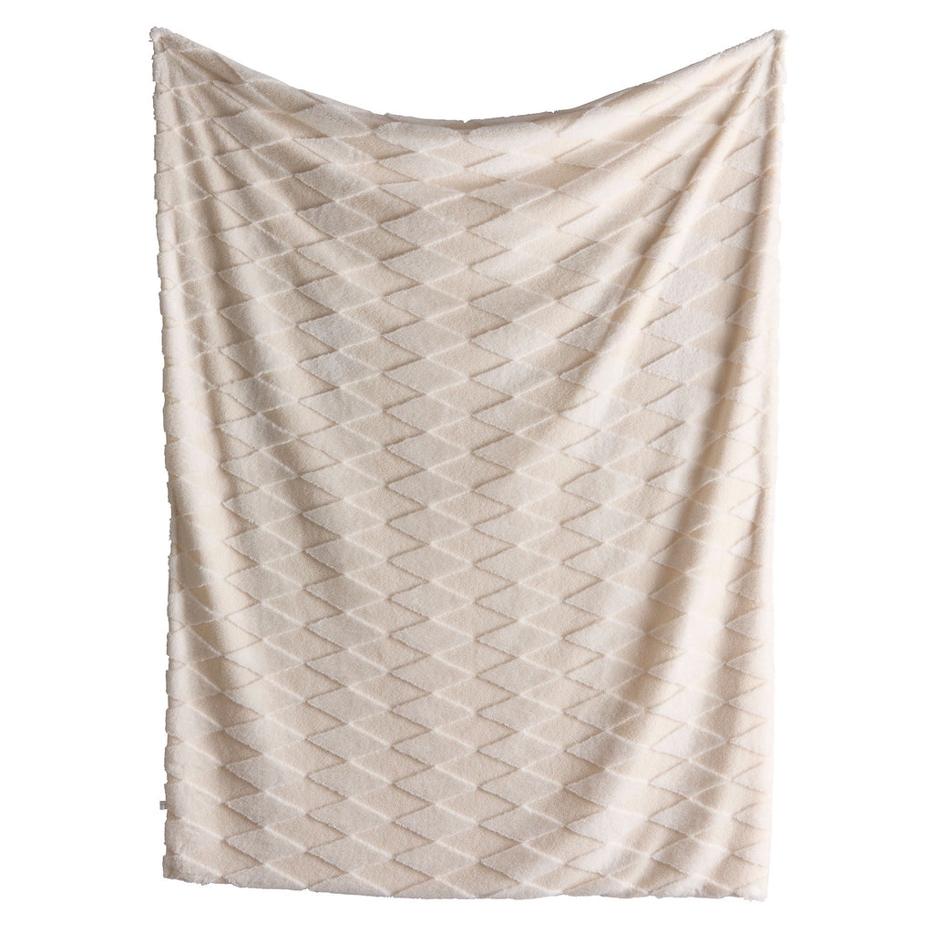 Plaid Cosy Diamond couleur naturelle 150 x 200 cm
