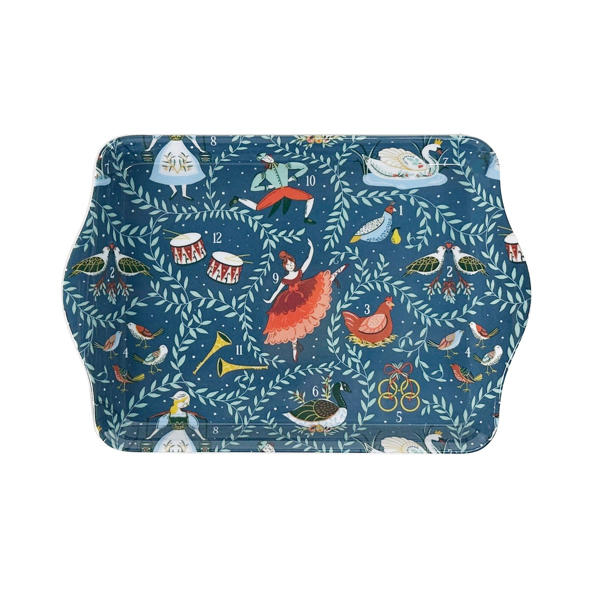 Plateau à parsemer bleu pour les 12 jours de Noël