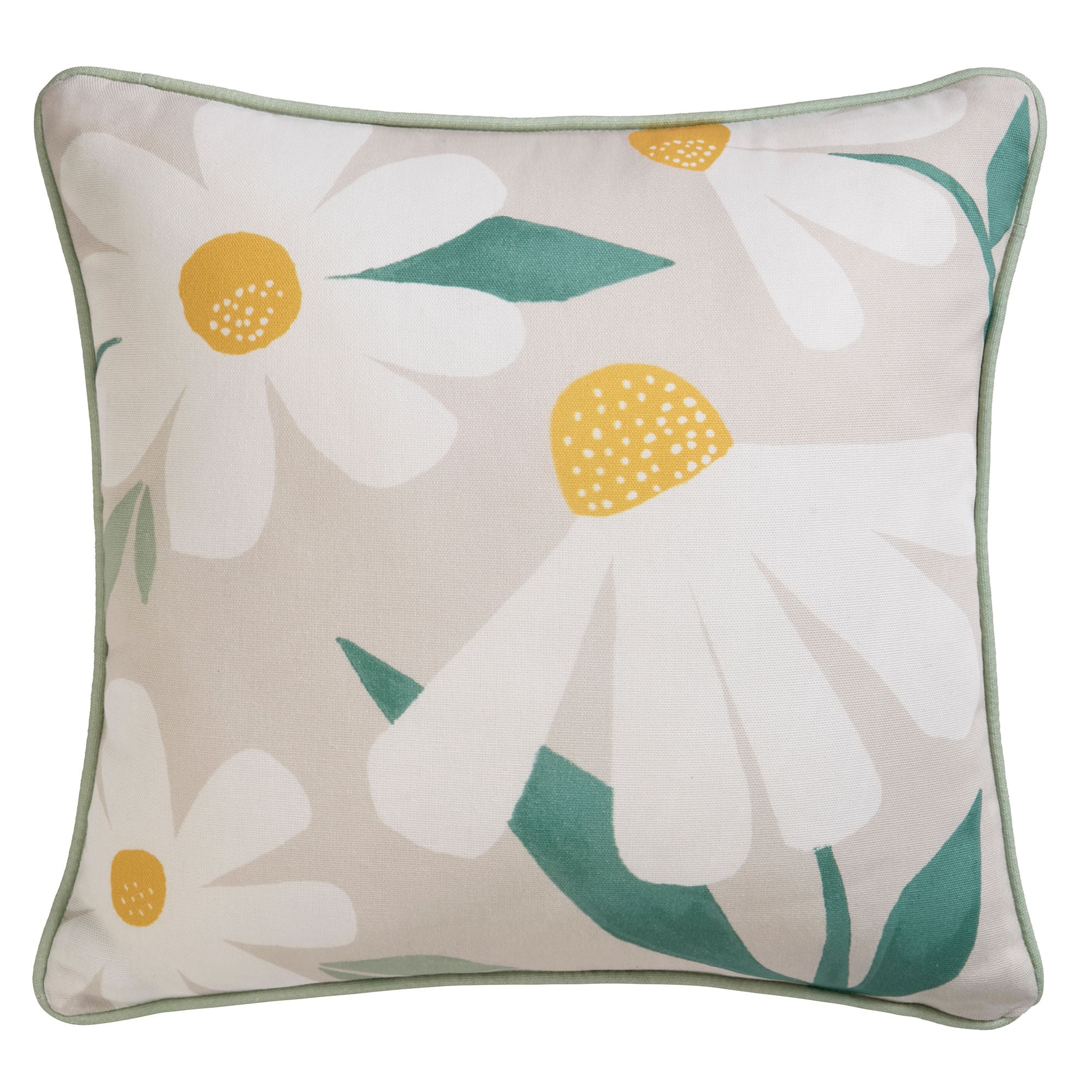 Coussin Marguerite Naturel 43 x 43 cm