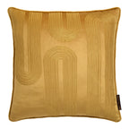 Coussin brodé Diva couleur ocre 43 x 43 cm