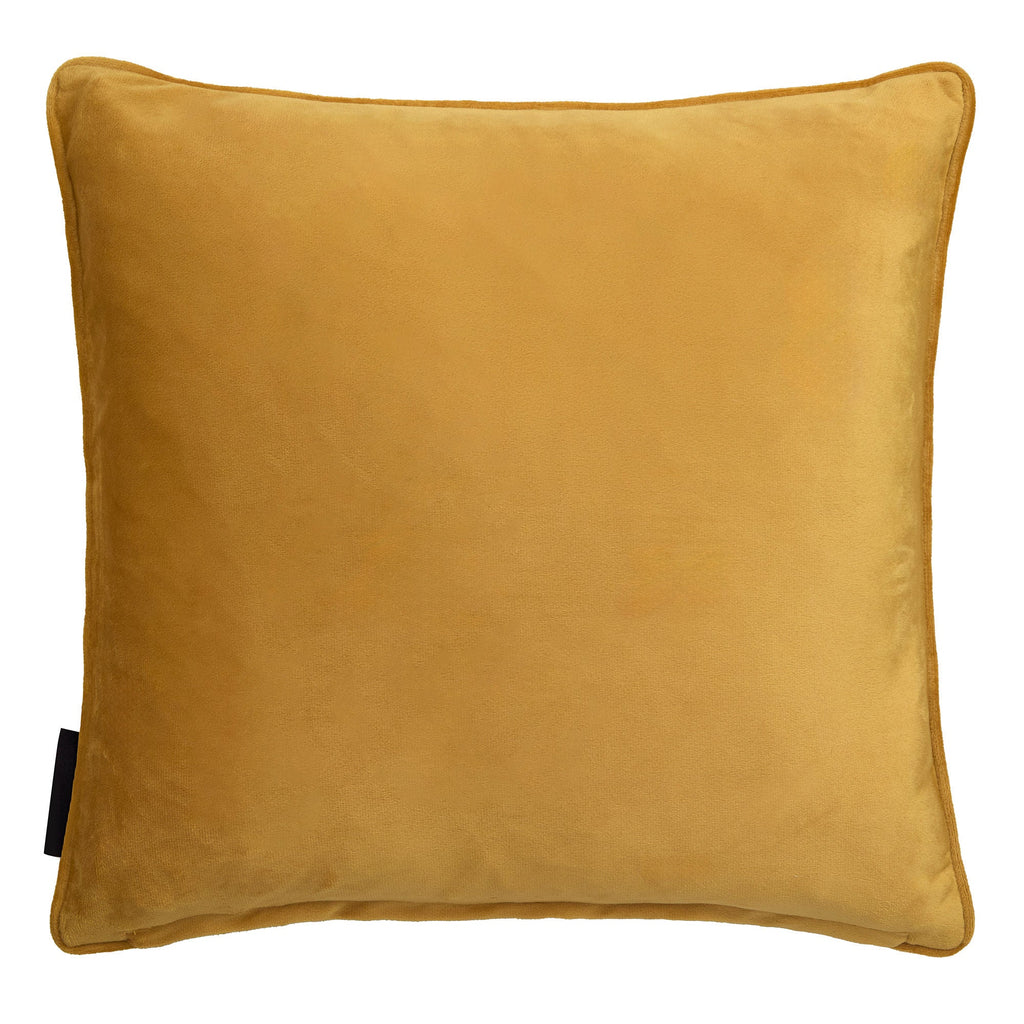 Coussin brodé Diva couleur ocre 43 x 43 cm