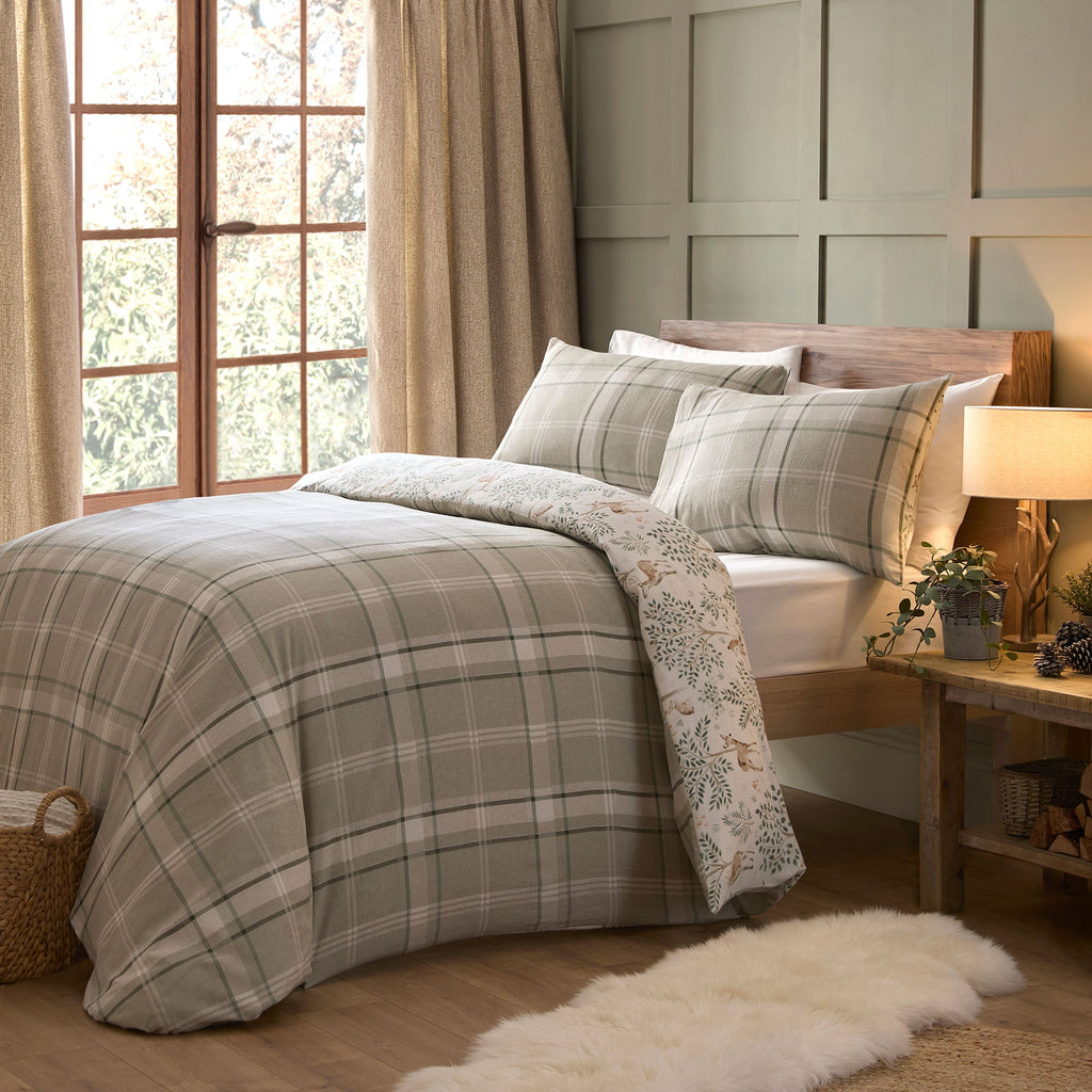 Parure de lit Animaux de la forêt en coloris naturel