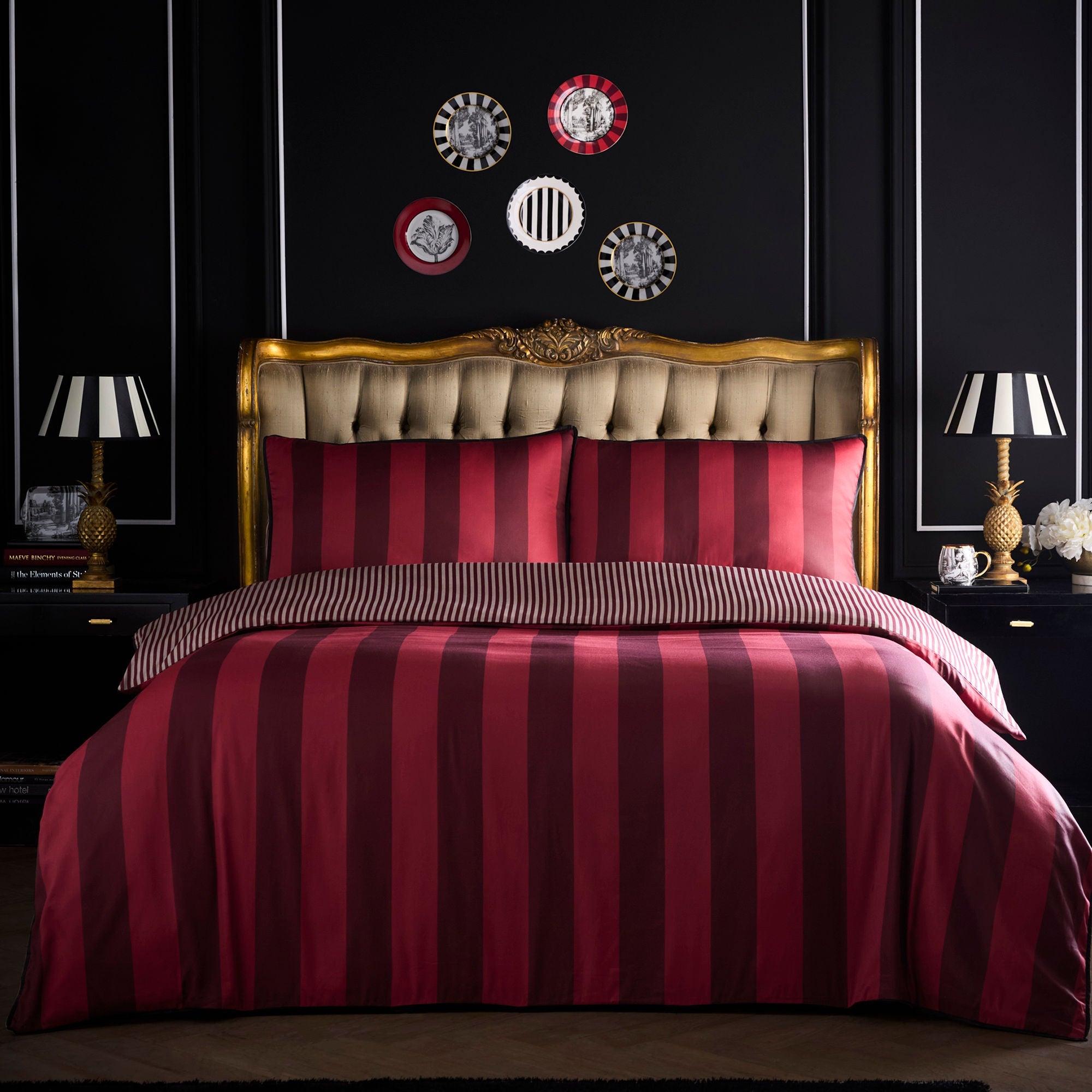 Parure de lit Festivo Circus Stripe rouge