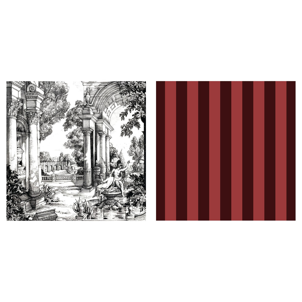 Serviettes Festivo, paquet de 4, rouges