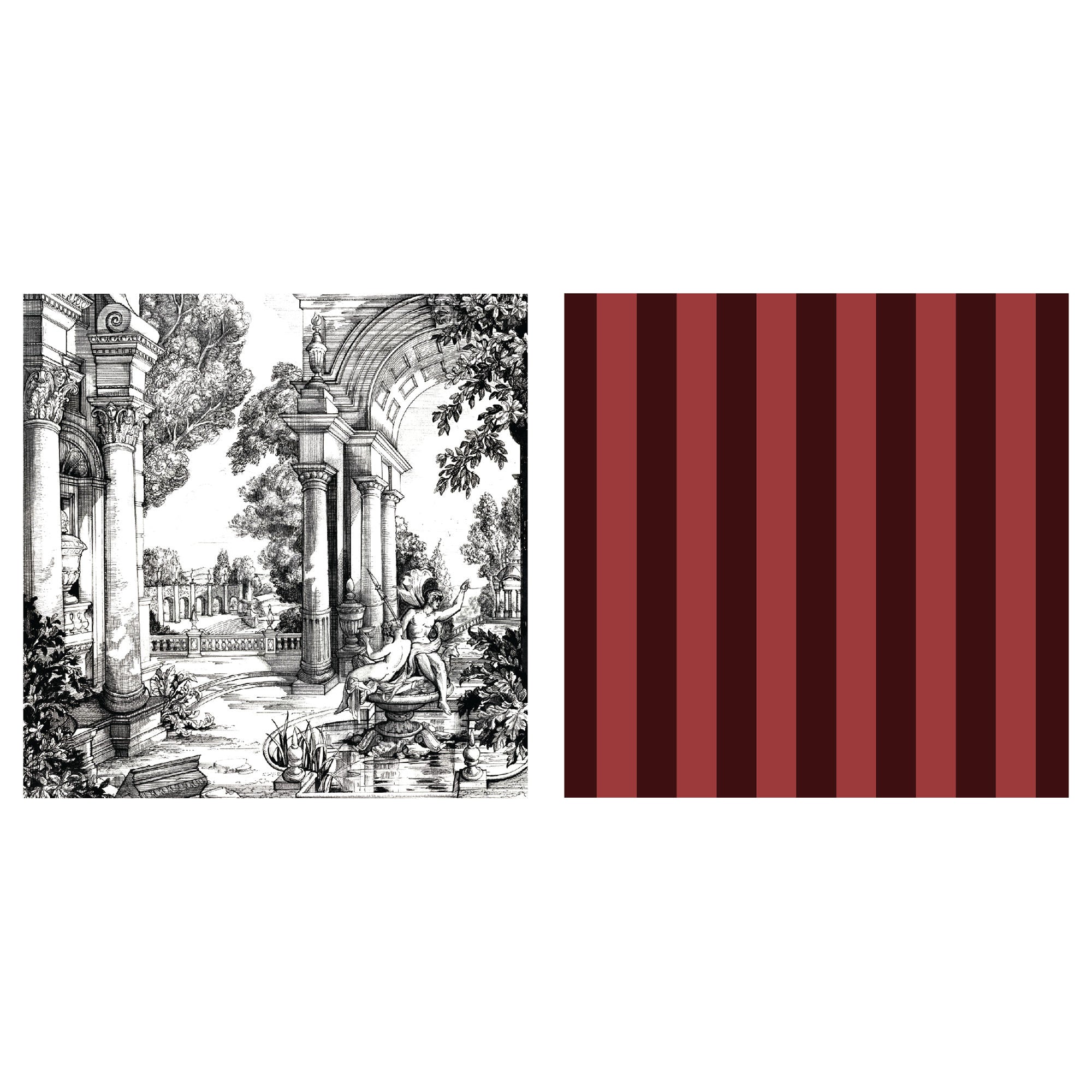 Serviettes Festivo, paquet de 4, rouges