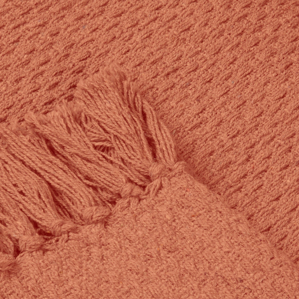 Plaid Hayden couleur terre cuite 130 x 180 cm