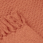 Plaid Hayden couleur terre cuite 130 x 180 cm