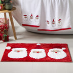 Tapis de bain de Noël Père Noël joyeux rouge 50 x 80 cm