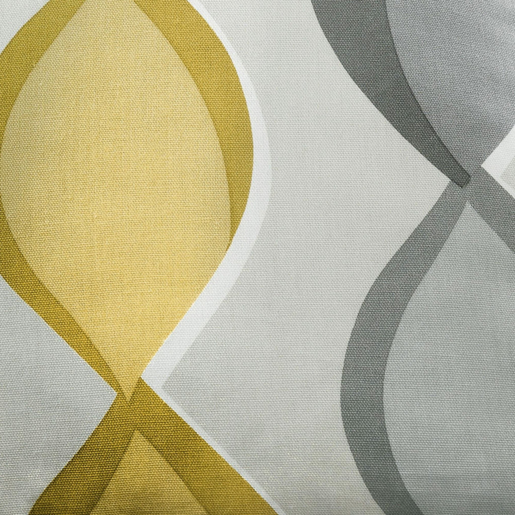 Coussin Lennox gris/ocre 43 x 43 cm