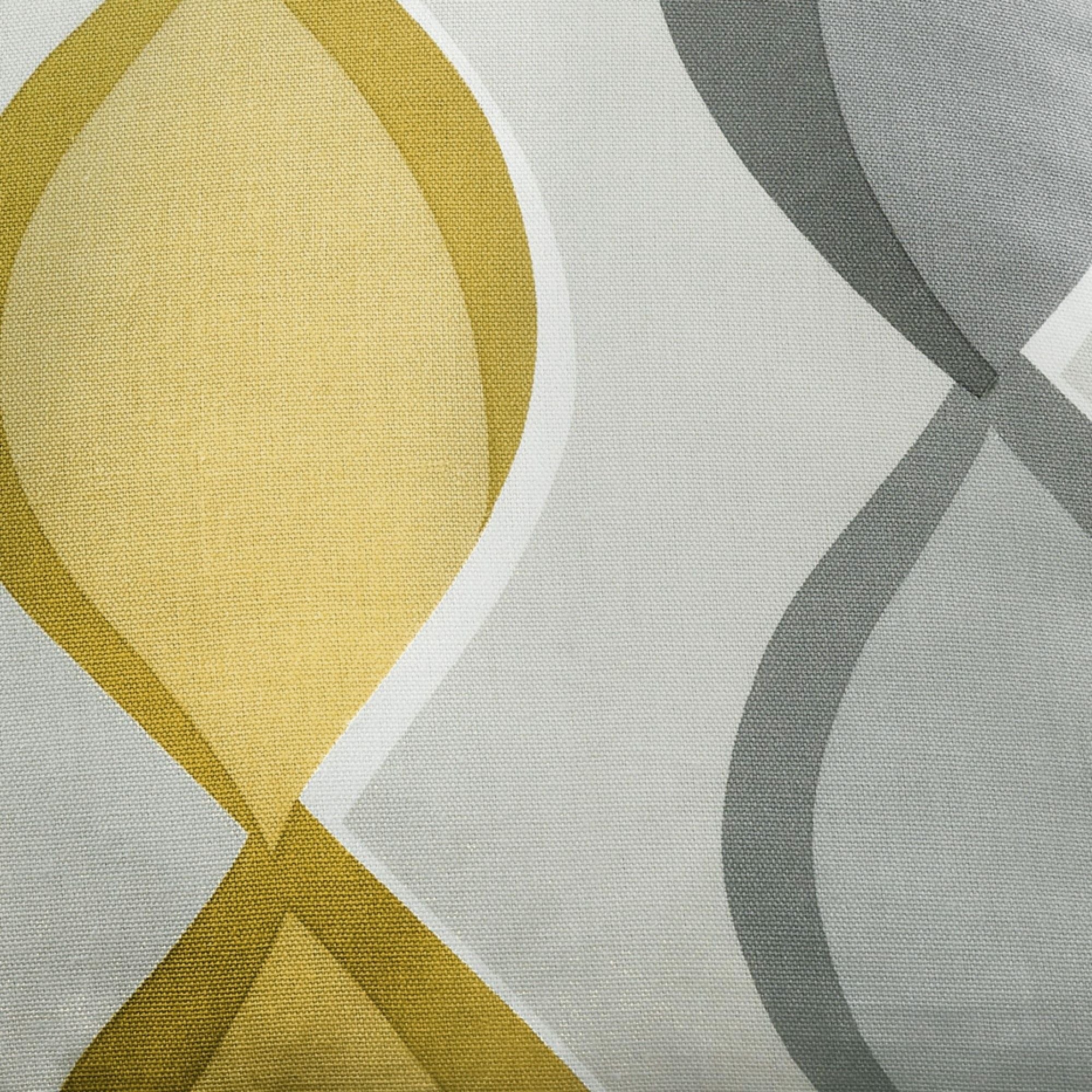 Coussin Lennox gris/ocre 43 x 43 cm